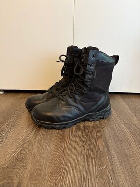 Men's Tactical Black Lace-Up Boots